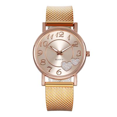 China Hot Selling Women Women Fashion Quartz Watches To Wire Belt Wristwatch Heart-shaped Ladies Watch for sale