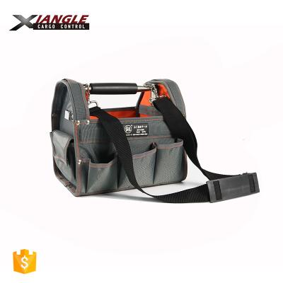 China Durable Tote Polyester Heavy Duty Open Duty Tool Electrician Handle Shoulder Strap Waterproof Plastic Coating Tool Bag for sale