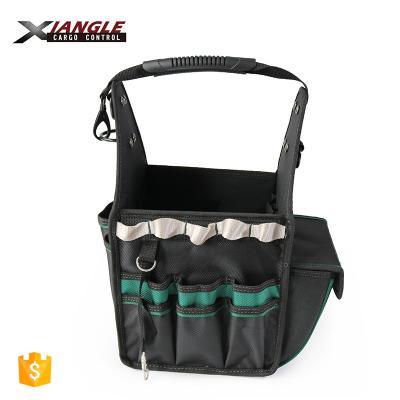 China Large Capacity OEM Organizer Bucket Wrench Pocket Waterproof Heavy Duty Telecom Electrician With Shoulder Belt Toolbox Oxford Tool Bag for sale