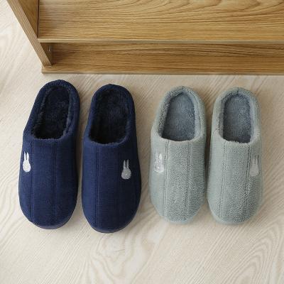 China CUSHIONING Factory Winter Customized Plush Slippers Indoor Home Slippers For Women And Man for sale