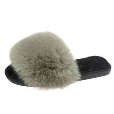 China CUSHIONING Hot Selling Women's Fashion Fur Home Use Slip Resistant Slippers for sale