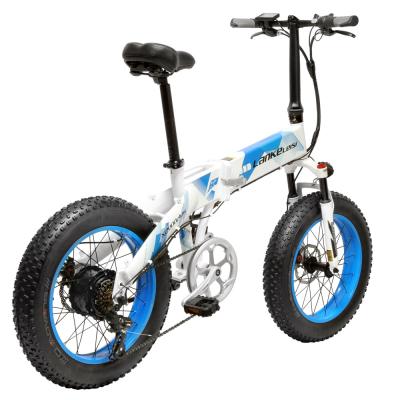 China LANKELEISI 500W 20 inch fat tire mountain standard bicycle folding E bike LANKELEISI X2000 plus electric bike for sale