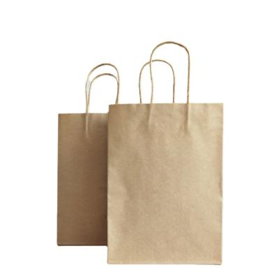 China Recycled Materials Wholesale Multiple Size Paper Bags Recycled Recyclable Kraft Paper Shopping Bag for sale