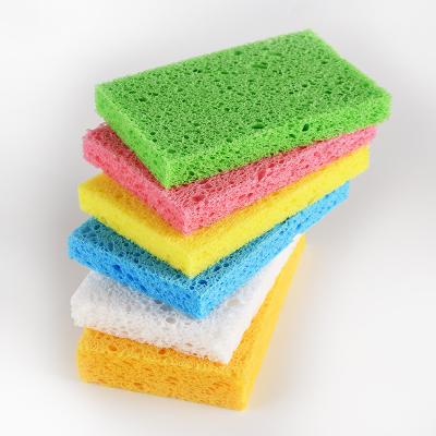 China Sustainable Wholesale Biodegradable Cellulose Sponge Kitchen Compressed Cellulose Sponge Fiber Cellulose Kitchen Sponge For Cleaning Dishes for sale