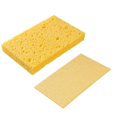 China Wholesale Sustainable Compressed Expanding Biodegradable Wood Pulp Cleaning Sponge Pad Rectangle Compressed Sponge Cellulose Kitchen for sale