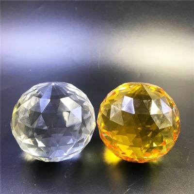 China Wholesale High Quality Cut Europe Decorative Faceted Crystal Balls ZT 80mm With Flat Bottom for sale