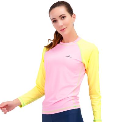 China Long Sleeve Surf Rashguard Women Long Sleeve Swimwear Swimsuit With Sun UV Protection for sale