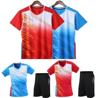 China Summer Badminton Suit Sets Printed Set Breathable Sports Suit Sports Tank Top Badminton Sleeve Tennis Suit Children Short Skort for sale