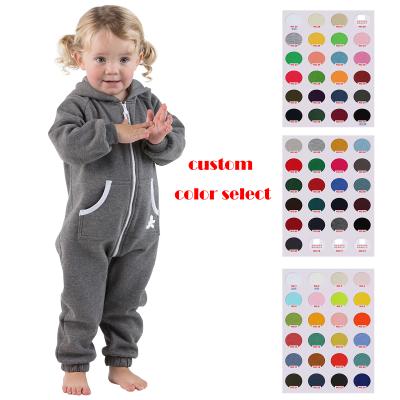 China Rts Cotton Cute Comfy Organic Terry Fleece Family Matching Footless Onesie Poly Jumpsuit For Baby Boy for sale