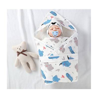 China Gauze Quilt Spring And Autumn Four Layer Infant Sleeping Bag Antibacterial Newborn Animal Cotton Baby Sleeping Bag for sale