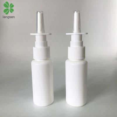 China 30ML HDPE Nasal Spray Bottle Pharmaceutical Use 30ml 1oz Plastic Bottle With Mist Nasal Sprayer, 30ML HDPE Nose Nasal Spray Bottle for sale