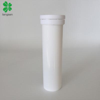 China PE 50ml Plastic Effervescent Tablets Packing Bottles PE 50ml Empty White Plastic Effervescent Tablets Pills Packing Bottles Containers Tubes With Desiccant Lids BPA Free for sale