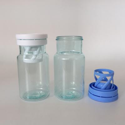 China 50ml Food Grade Plastic Desiccant Bottle BPA Free Plastic PET 50ml Spring Cap Spring Cap Desiccant Bottle, Effervescent Tablet Pill Bottle for sale