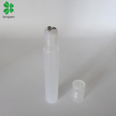 China 15ml PP Plastic Tri Ball Roll On Bottle Free Sample 15ml PP Plastic Tri Ball Roll On Bottle With Three BPA Free Steel Balls, Eco Friendly for sale