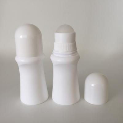 China Empty Plastic HDPE 50ml White Color Roll On Bottle Empty Plastic HDPE 50ml White Color Roll On Bottle With Foam Seal, 50g/Gram Deodorant Eco Friendly BPA Free for sale