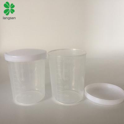 China 100ml pp viable plastic measuring cup, measuring jar container for cooking, cosmetic dispensing, lab use for sale