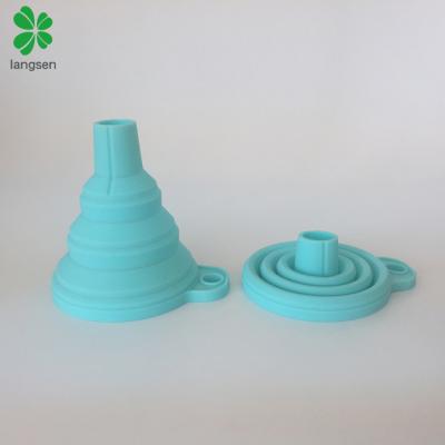 China Hot Selling Viable Material Mini Silicone Collapsible Collapsible Funnel for Kitchen Use, Silicone Collapsible Funnel for sale