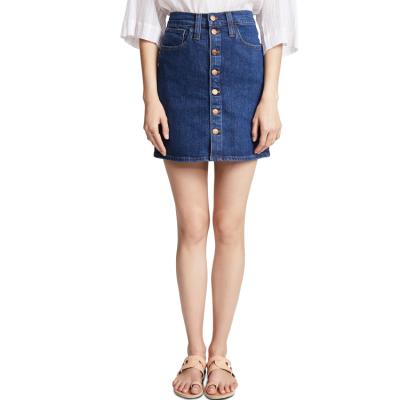 China 2018 classic high quality denim skirt ladies anti-static short jeans with button closure for sale