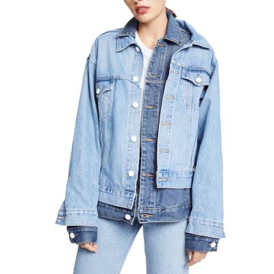 China Wholesale New Design Womens Breathable Denim Two Pieces Jackets Fake Jackets China for sale