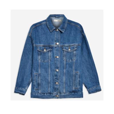 China FB Super Oversized Denim Jacket Women's Breathable 100% Cotton Fit Machine Wash High Quality Denim Jackets for sale