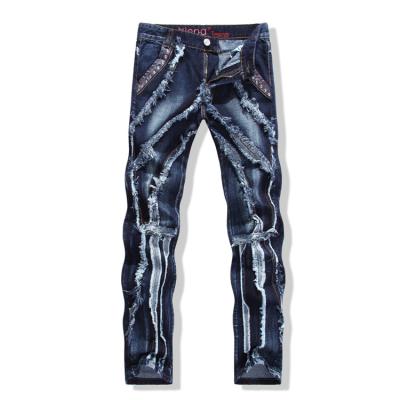 China Breathable Full Ripped Custom Jeans Fashion Pants Boys Denim Pants For Men for sale