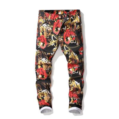 China Colorful Mens Fashion Pants Breathable Tiger Printed Casual Pants Club Boys Bottoms for sale