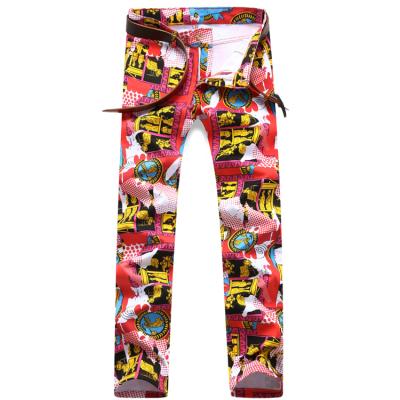 China Custom Chromatic Printed Breathable Colorful Men's Pants Vacation Trousers Pants Boys for sale