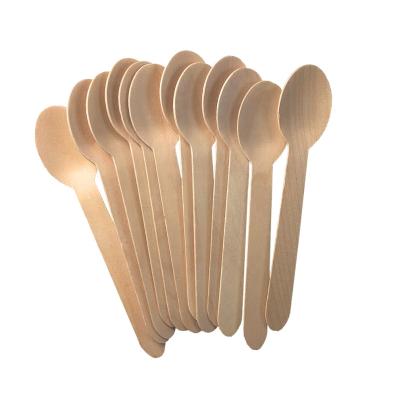 China Hotsale Disposable Compostable Cutlery Spoon Biodegradable Wood for sale