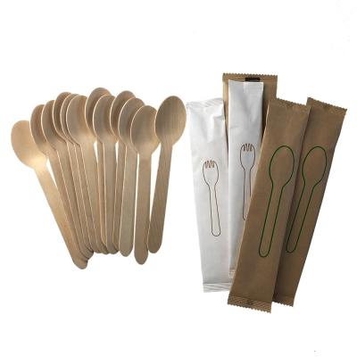 China Compostable Disposable Biodegradable Cutlery Spoon Wood for sale