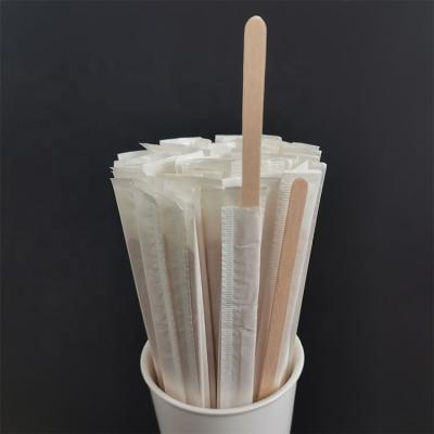 China Oriental Customized Eco Friendly Biodegradable Coffee Tea Disposable Wooden Coffee Stirring Stick for sale