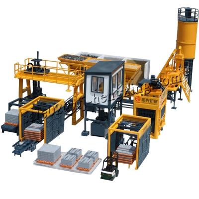 China Factory Block Making Machine AUTO Hydraulic Press Cement Paver Brick Making Concrete Hollow Block Machinery Production Line Fully for sale