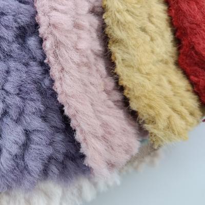 China pure & 24 Fresh Colors Lux Curly Faux Fur Fabric for Coat/Blanket/Jacket/Bag for sale