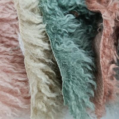 China Fashionable Tuscan Wool Faux Fur Fabric Artificial Wool For Coat/Shawl/Fur Collar for sale