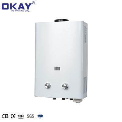 China Hotel Factory Sale DC 24 Volt Low Water Pressure Starting Water Heater Nature Exhaust Water Heater Auto-operation for sale