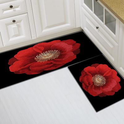 China Alfombra modern de cocina set modern kitchen rugs crystal velvet capet covers for sale