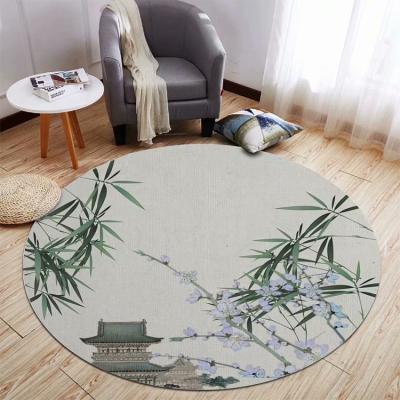 China Washable Round Blankets And Custom Made 3D Round Mat Mat Non-slip Bedroom Living Room Kitchen Rug for sale