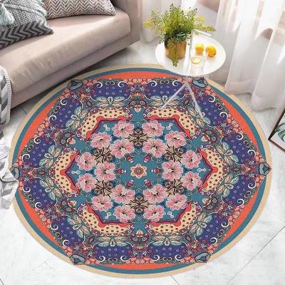 China Large washable moroccan rugs for living room rug covers round note muzicale for sale