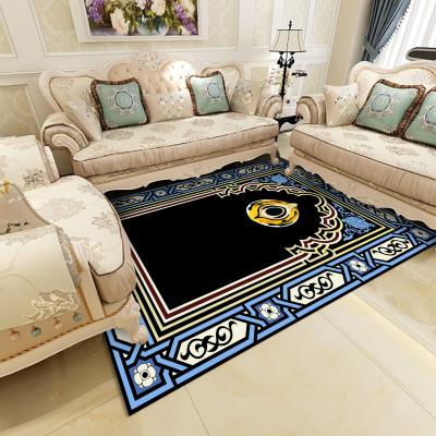 China Carpet Washable Crystal Cloudy Carpet Muslim Velvet Rug With Fringed Carpet Muslim Prayer for sale