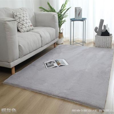 China Anti-slip Warm White Soft Faux Rabbit Fur Fluffy Living Room Sale Blanket Carpet for sale