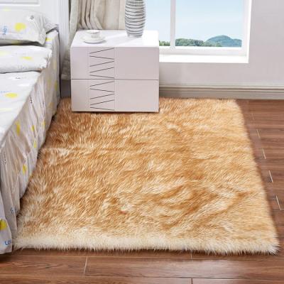 China Wholesale Anti-skid Fluffy Fluffy Faux Fur Blanket Floor Living Room Rabbit Shape Flower Luxury Rabbit Shape Flower Carpet for sale