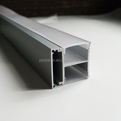 China LED Anodized Aluminum Wall Mounted Aluminum Channel, Square Shape, For Through Lights Installation for sale