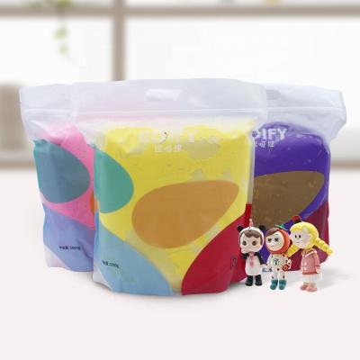 China Eco Friendly 1000g Color Light Super Magic Bouncy Running Clay Soft Play Dough Toy Clay Diy Air Dry Model for sale