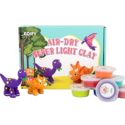 China Non-toxic Educational Dinosaur 24 Colors Children's Super Magic Ultra Air-Dried Clay Super Light Clay Diy for sale