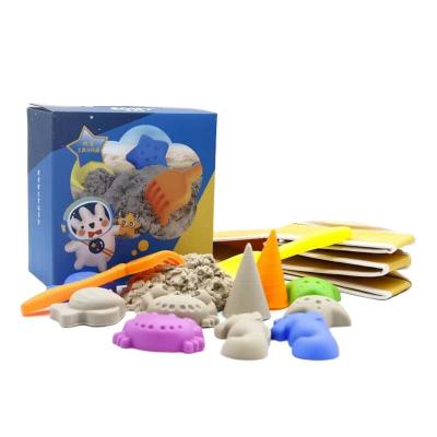 China Non-Toxic BUILD Children To Play Moldable Sensory Sand Toys 1000g Space Toy Sand Set With Mold Sand Table for sale