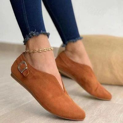 China Fashion Trend New Arrivals 2021 Summer Fashion Style Buckle Loafers Women's Working Casual Flat Shoes for sale