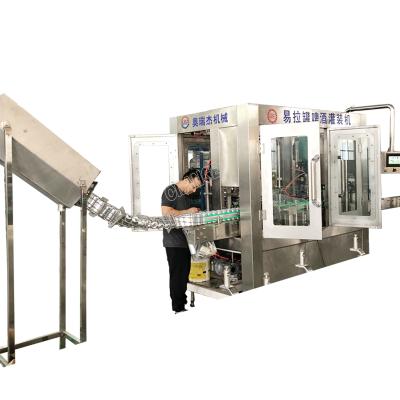 China Hot Sales 2000cans Food Per Hour Beer Can Filling Sealing Machine 2 in1 Unit for sale