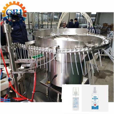 China Automatic Spray Bottle Filling Machine / 75% Disinfection Alcohol Food Spray Bottle Filling Machine Aerosol Filling Machine for sale