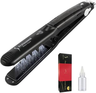 China Outdoor Private Label Steam Hair Straightener Vaporize Flat Iron With Not Cheap Tool Plancha Para Infrared Hot Bling Cabello for sale