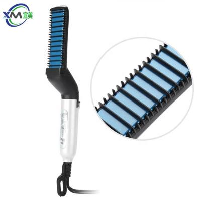 China 2019 Upgrades Outdoor Beard Straightener Beard Straightening Heat Brush Comb For Man for sale