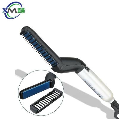 China Outdoor Multifunctional Beard Straightener Brush For Men Hair Styler Curler Hair Comb Quick Curling Iron for sale